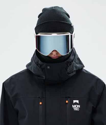 Masque De Ski – Noir Avec Écran Miroir Bleu Lune